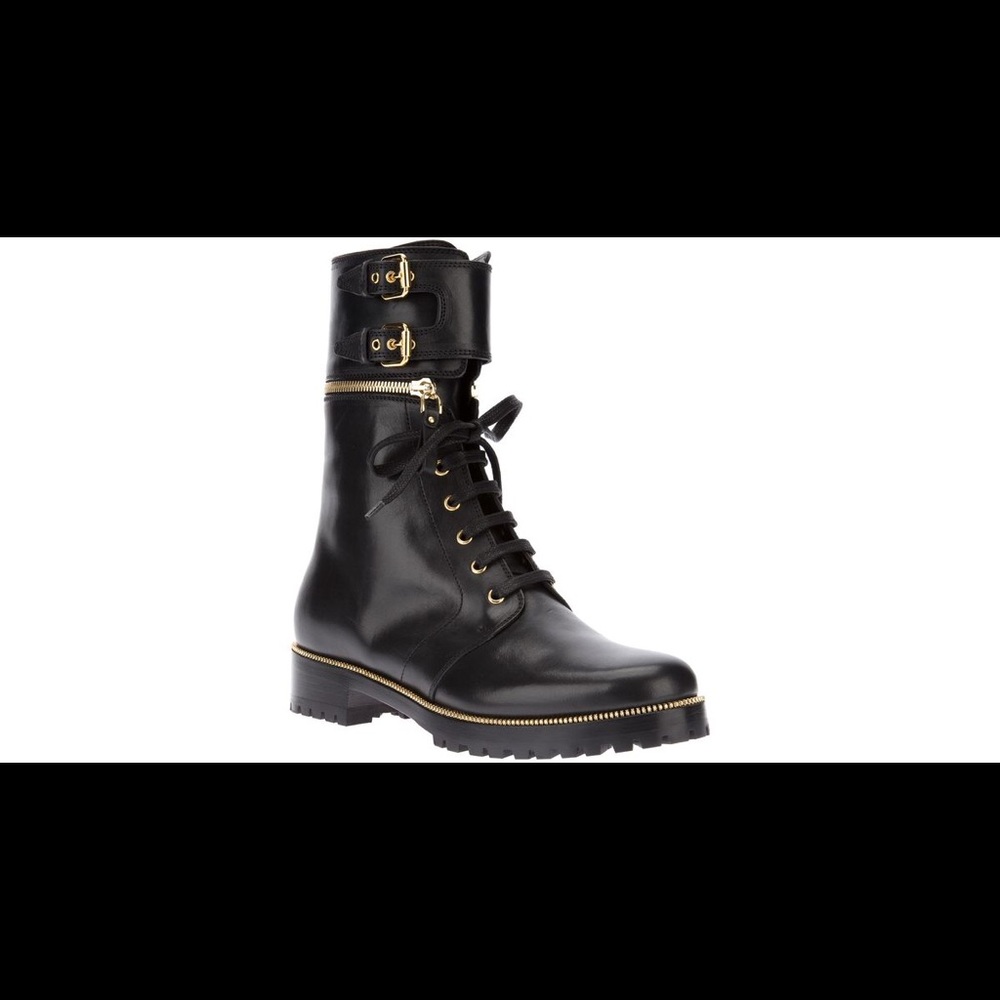 Sergio Rossi Women's Black Zip Trim Boot